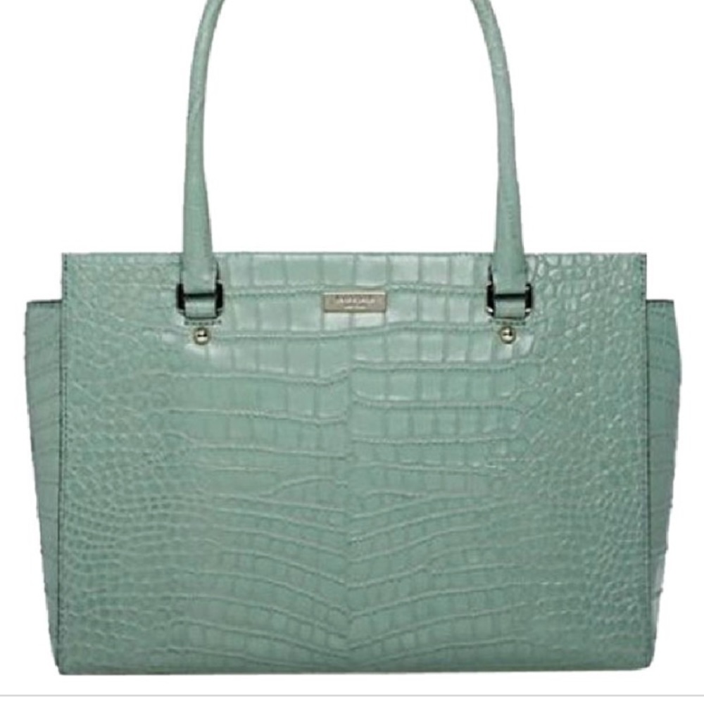 Gorgeous crocodile embossed leather Kate Spade bag